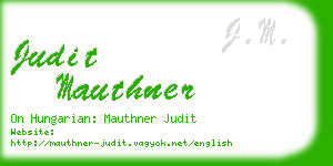 judit mauthner business card